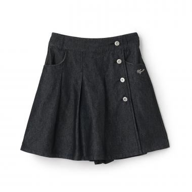 【接触冷感】ラップデニムキュロット