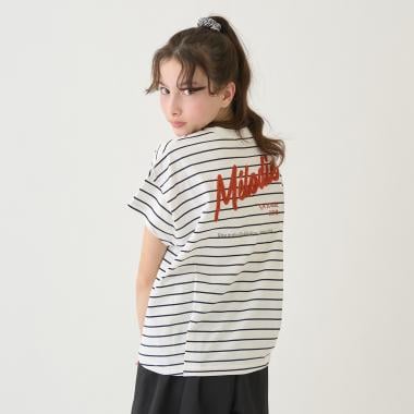 バックロゴボーダーTシャツ