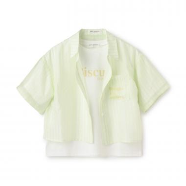 半袖シアーシャツ×Tシャツセット