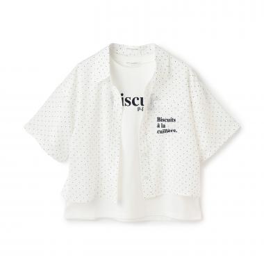 半袖シアーシャツ×Tシャツセット