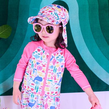 【SWIM】お魚総柄長袖ラッシュガード