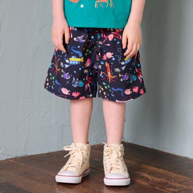 【水陸両用】総柄5分丈パンツ