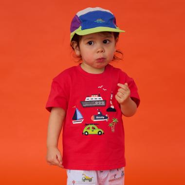 乗り物アップリケ半袖Tシャツ