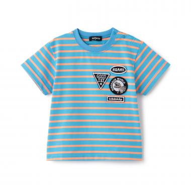 【人気商品再入荷】【直営店で取り扱い無し】ワッペンボーダー半袖Tシャツ