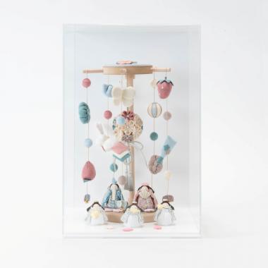 【夢み屋】【雛人形】白粋-HAKI-つるし飾り結五人飾