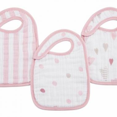 【aden + anais】スナップビブ/ハートブレイカー/3枚