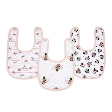 【aden + anais】スナップビブ/ミニーレインボー/3枚