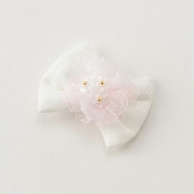 花レースリボンヘアクリップ