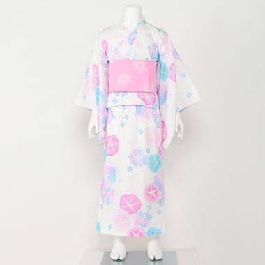 あさがお柄浴衣