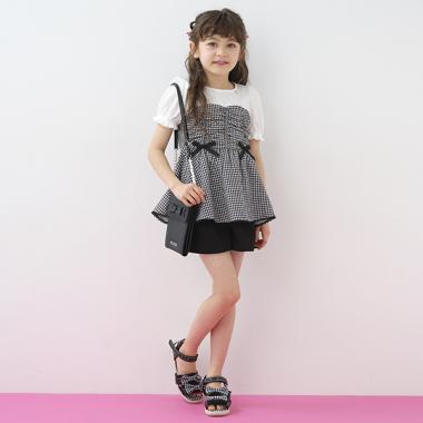 ビスチェ風ペプラムチュニック　セットアップ