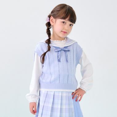 セーラーニットベスト＆長袖Tシャツセット