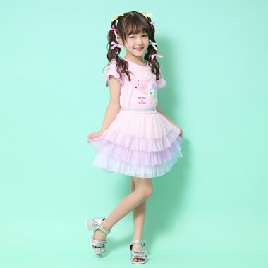 グラデーションチュール　スカート