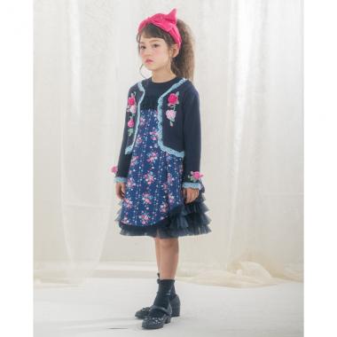 35th　バラ柄ドッキングワンピース＆ボレロセット