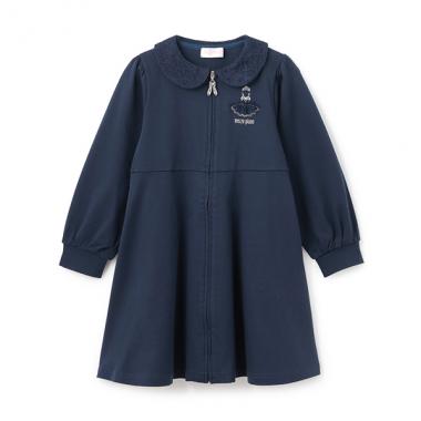 【バレエ】衿つき　前開きカットワンピース