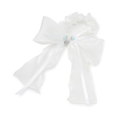 巻きバラ　オーガンジー　リボンシュシュ