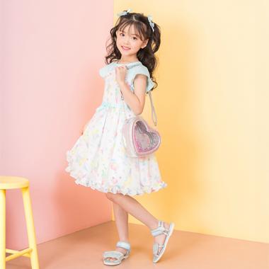 フルーツシャーベット柄　ワンピース