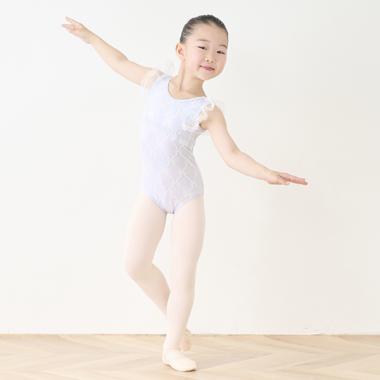 【バレエ】リボンジャガード柄　レオタード