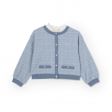 カットジャガードチェック　レイヤード風プルオーバー