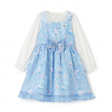 マジカル柄ワンピース　＆ブラウスセット