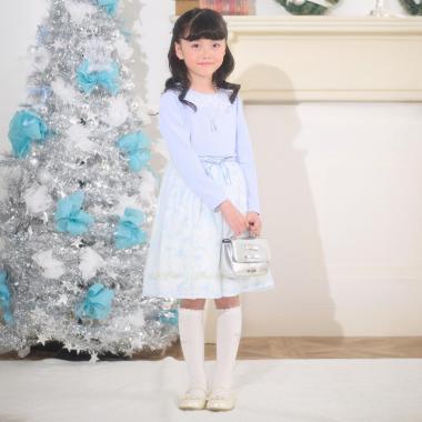 バレエ柄　ドッキングワンピース