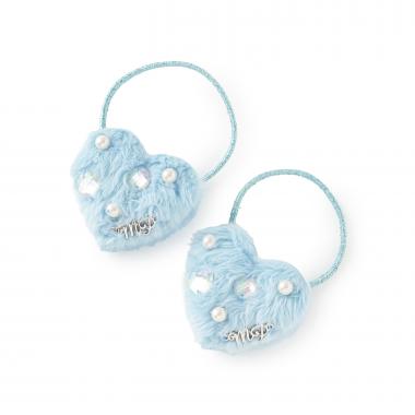 ぷっくりハートパール　ヘアポニー2個セット