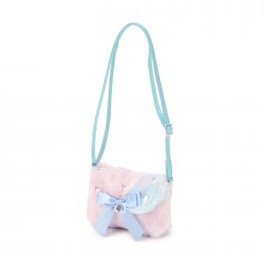 リボン　フェイクファーポシェット