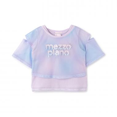 肩開きメッシュTシャツ　＆タンクトップセット