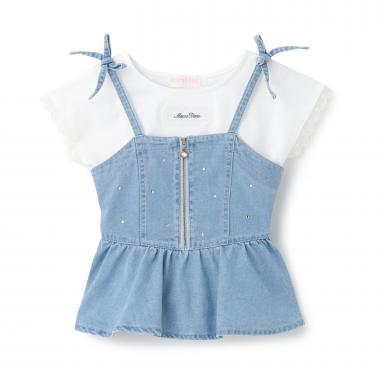 裾フレアビスチェ　＆半袖Tシャツセット