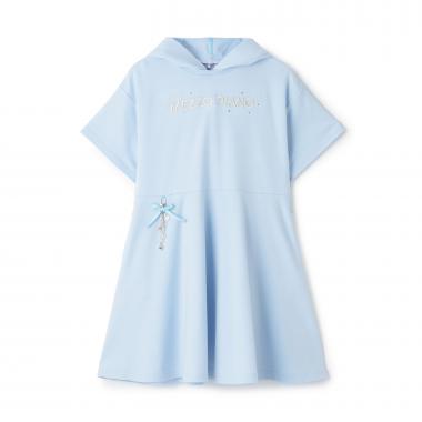 チャームつき　どうぶつ耳　半袖パーカワンピース