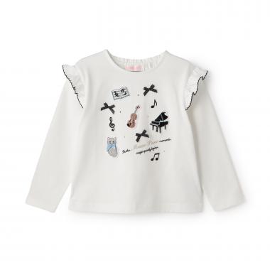 ミュージックワッペン　長袖Tシャツ
