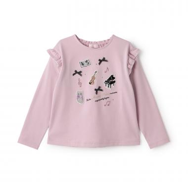 ミュージックワッペン　長袖Tシャツ
