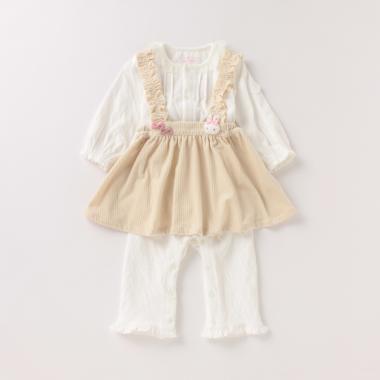 コーデュロイエプロン×カバーオールセット