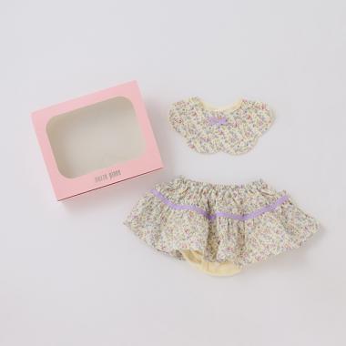 オリジナルボックスつき花柄スタイ＆スカートブルマセット