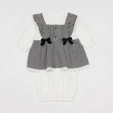 千鳥柄カットジャガードチュニック　2wayオール