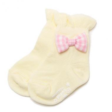 ギンガムチェック柄リボンつきソックス