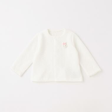 ウサギマスコットつきカットカーディガン