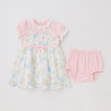 マーガレット柄ドッキングワンピース＆ブルマセット