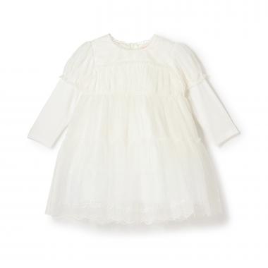 メゾピアノロゴ刺しゅうチュールワンピース＆ブルマセット