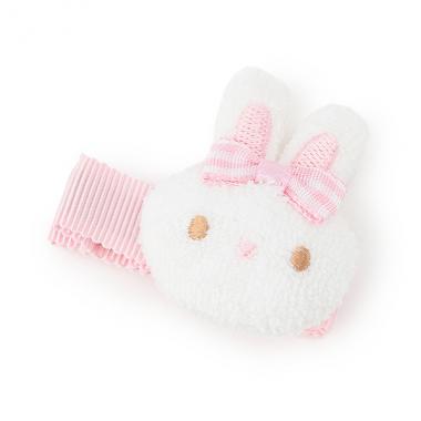 ウサギマスコットつき　ヘアクリップ