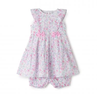 水彩花柄ワンピース＆ブルマセット