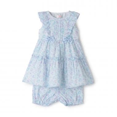 水彩花柄ワンピース＆ブルマセット