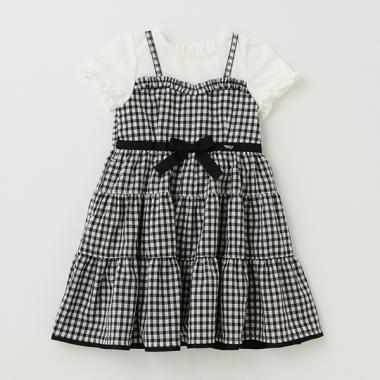 【人気商品再入荷】【直営店で取り扱い無し】ギンガムティアードドッキングワンピース