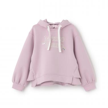 【人気商品再入荷】【直営店で取り扱い無し】メゾピアノロゴ刺しゅうペプラムパーカ
