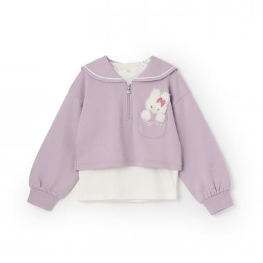 【人気商品再入荷】【直営店で取り扱い無し】短丈セーラープルオーバー＆長袖プチハイネックセット