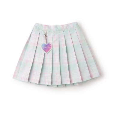 【人気商品再入荷】【直営店で取り扱い無し】チャームつき　チェックプリーツスカパン