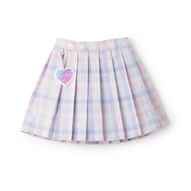 【人気商品再入荷】【直営店で取り扱い無し】チャームつき　チェックプリーツスカパン
