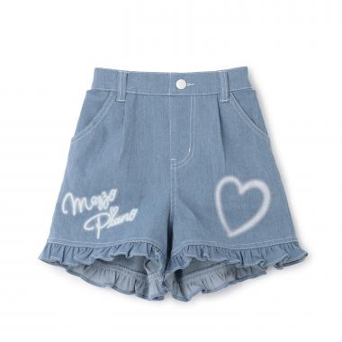 ☆彡ハートペイントデニム　ショートパンツ