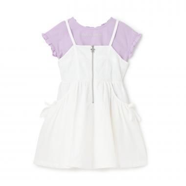 【人気商品再入荷】【直営店で取り扱い無し】フロントZIPキャミワンピース＆半袖Tシャツセット