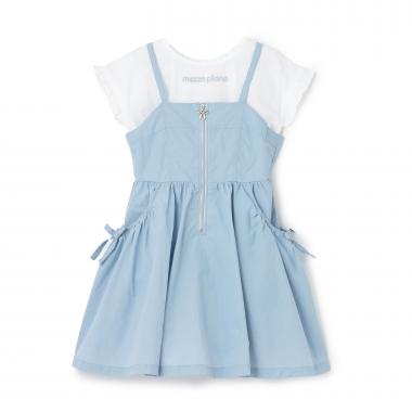 【人気商品再入荷】【直営店で取り扱い無し】フロントZIPキャミワンピース＆半袖Tシャツセット