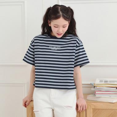 クロップドボーダーTシャツ